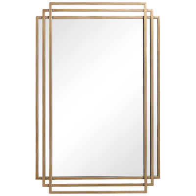 3' Distressed Gold Furniture Uttermost Amherst Brushed Mirror