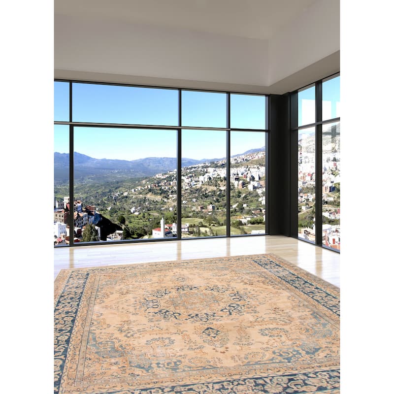 ECARPETGALLERY Hand-knotted Antalya Vintage Tan Wool Rug - 9'8 x 12'2