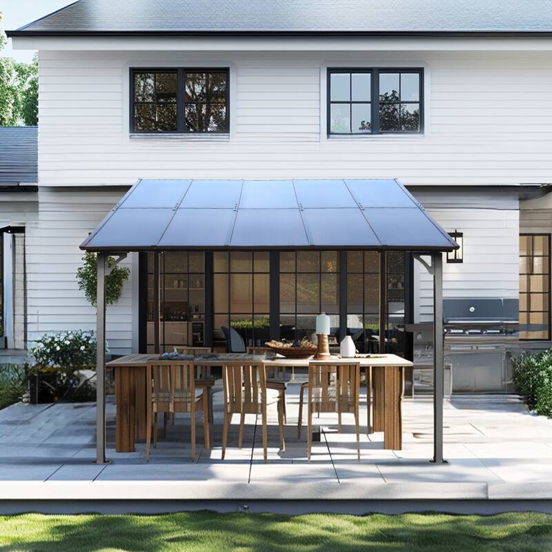 10' x 10' Outdoor Pergola Gazebo - Gray