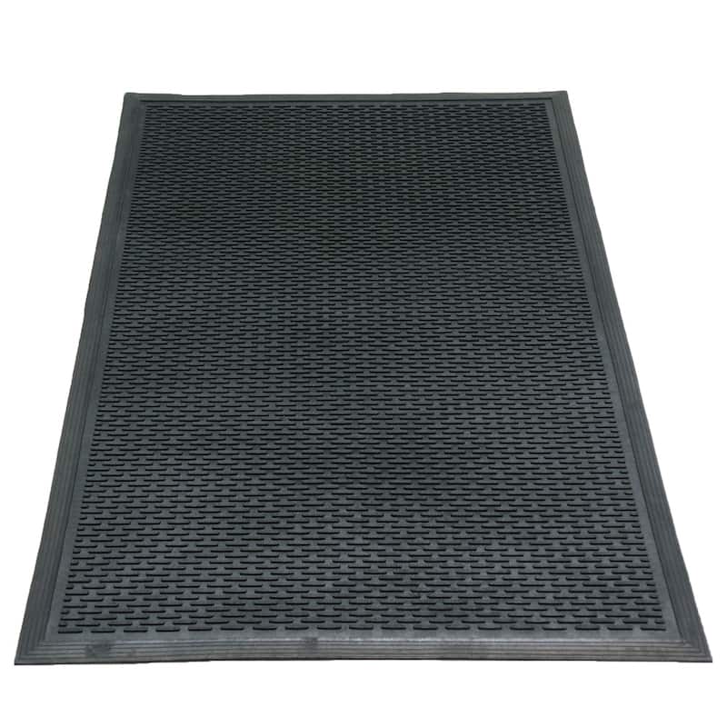 Rubber-Cal "Dura-Scraper Linear" Commercial Rubber Entrance Door Mat