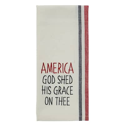 Park Designs America Grace Embroidered Dishtowel - 18" X 28"