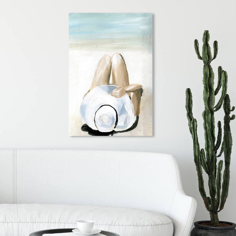 Wynwood Studio 'Private Island' Nautical and Coastal Wall Art Canvas Print Coastal - White, Blue