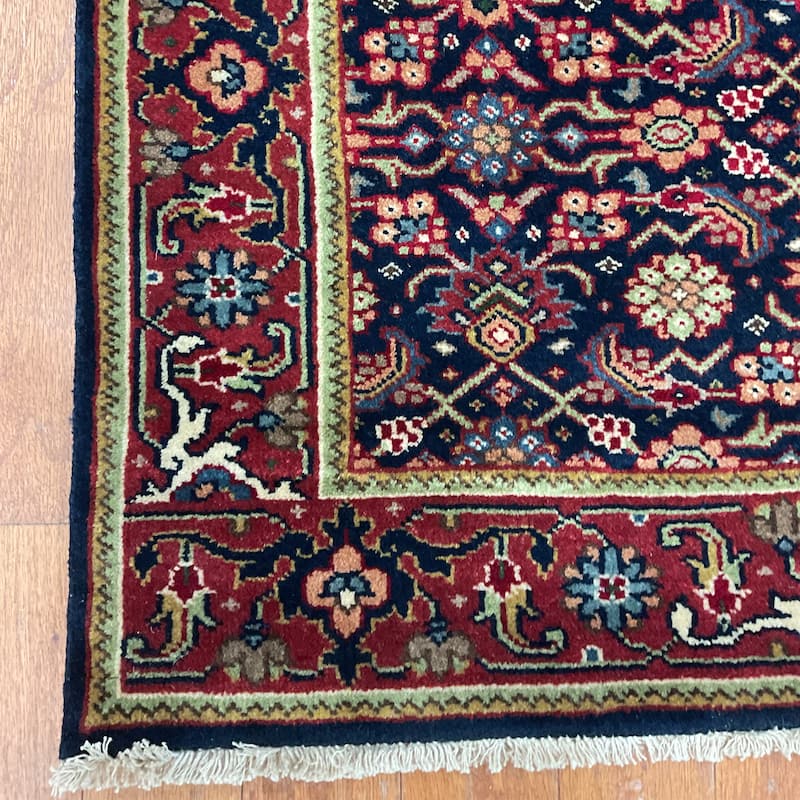 HERAT ORIENTAL Hand-knotted 2'9 x 7'9 Indo Herati Wool Runner - 2'9" x 7'9"