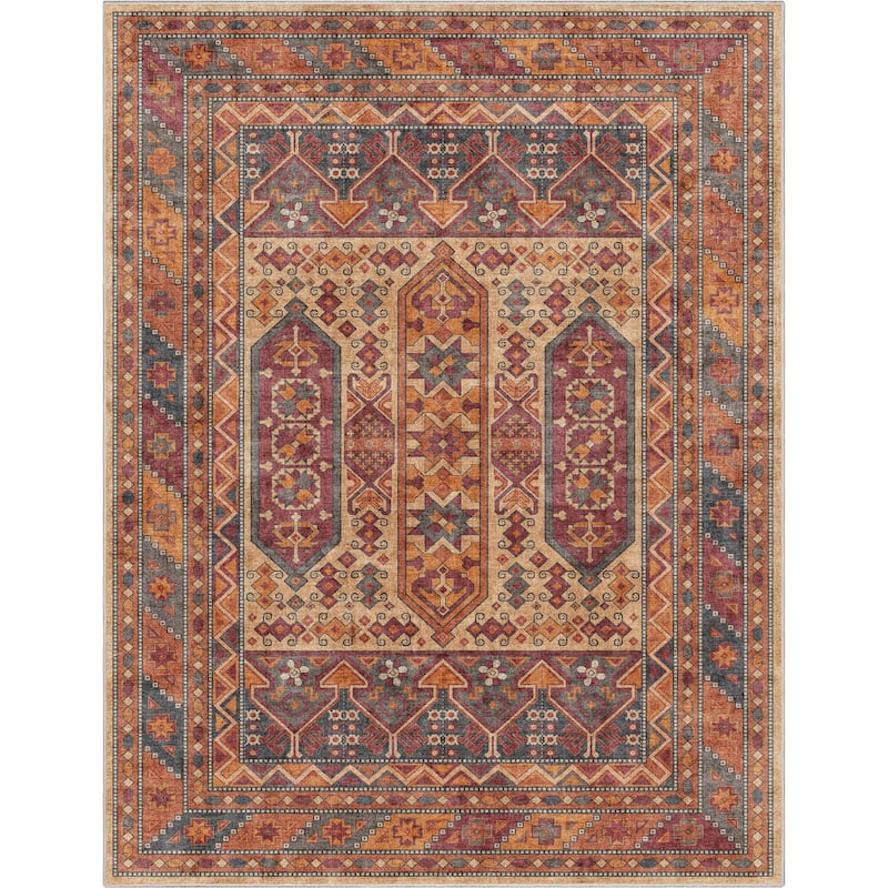Well Woven Apollo Praha Tribal Machine Washable Area Rug