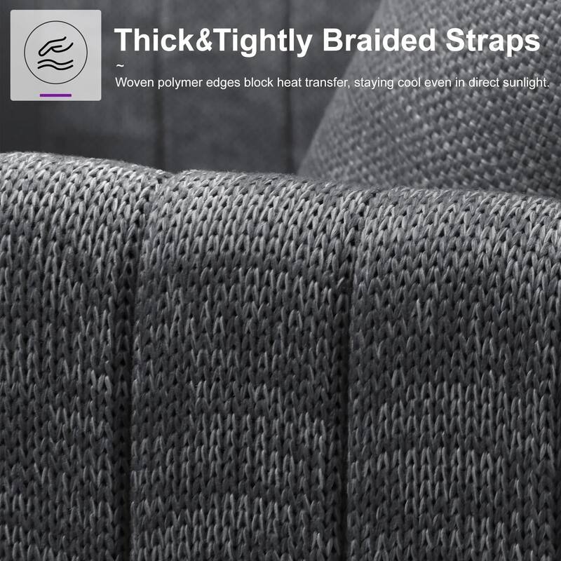 PURPLE LEAF Sanori Patio outdoor Dining Set Modern Large Weather-Resistant Aluminum for Garden Backyard Kitchen