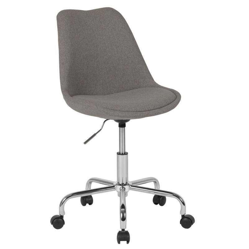 Mid-Back Fabric Task Office Chair with Pneumatic Lift