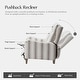 preview thumbnail 4 of 6, HULALA HOME Guillermo Farmhouse Rounded Arm Pushback Recliner with Solid Wood Legs