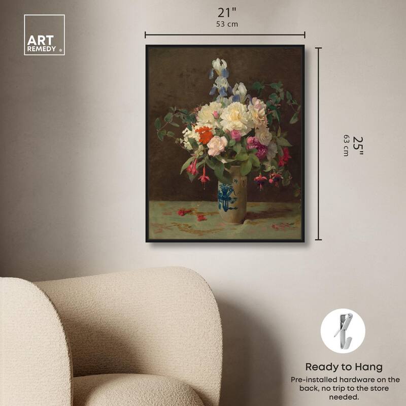 Lambdin Vase of Flowers Canvas by Art Remedy