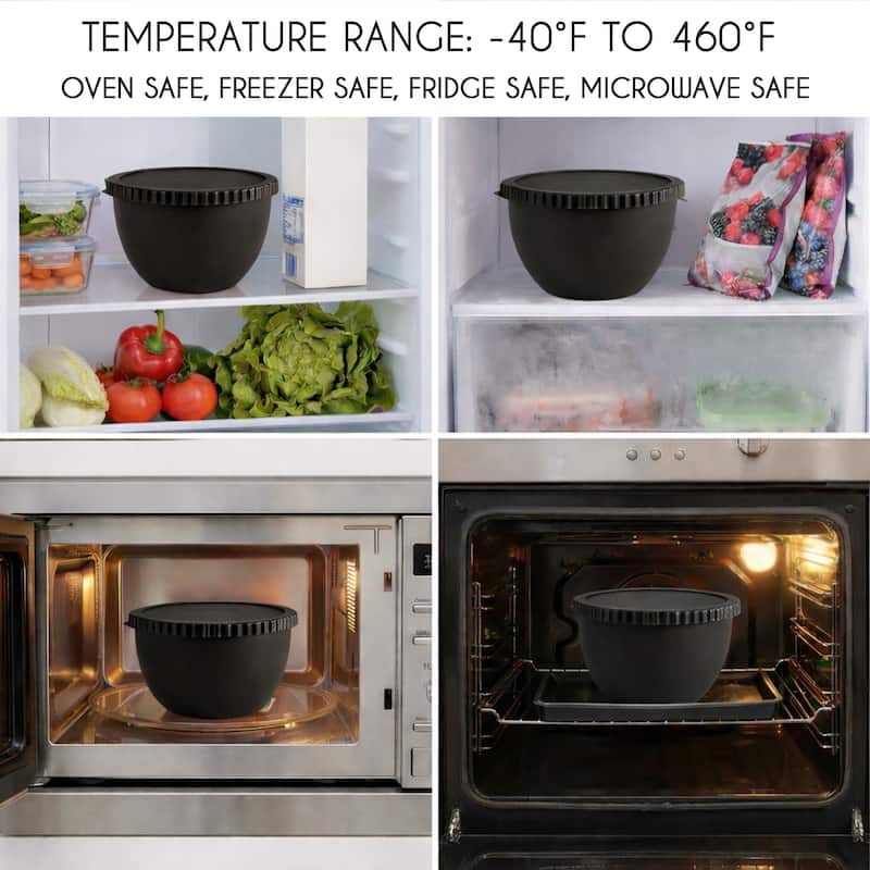 Sweet Jojo Designs 2p Silicone Bowl Liners with Lids for Kitchenaid Mixer, 4.5 & 5 Qt Silicone Bowl Liners for Kitchen Aid Mixer