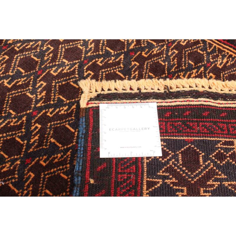 ECARPETGALLERY Hand-knotted Teimani Burgundy Wool Rug - 2'10 x 4'6