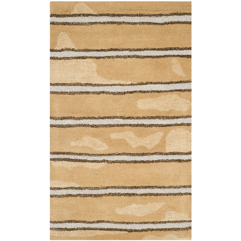 Martha Stewart by SAFAVIEH Chalk Stripe Wool/ Viscose Rug