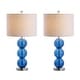 preview thumbnail 4 of 11, Ella 27" Glass Triple-Sphere LED Table Lamp, Mercury Silver/Chrome (Set of 2) by JONATHAN Y