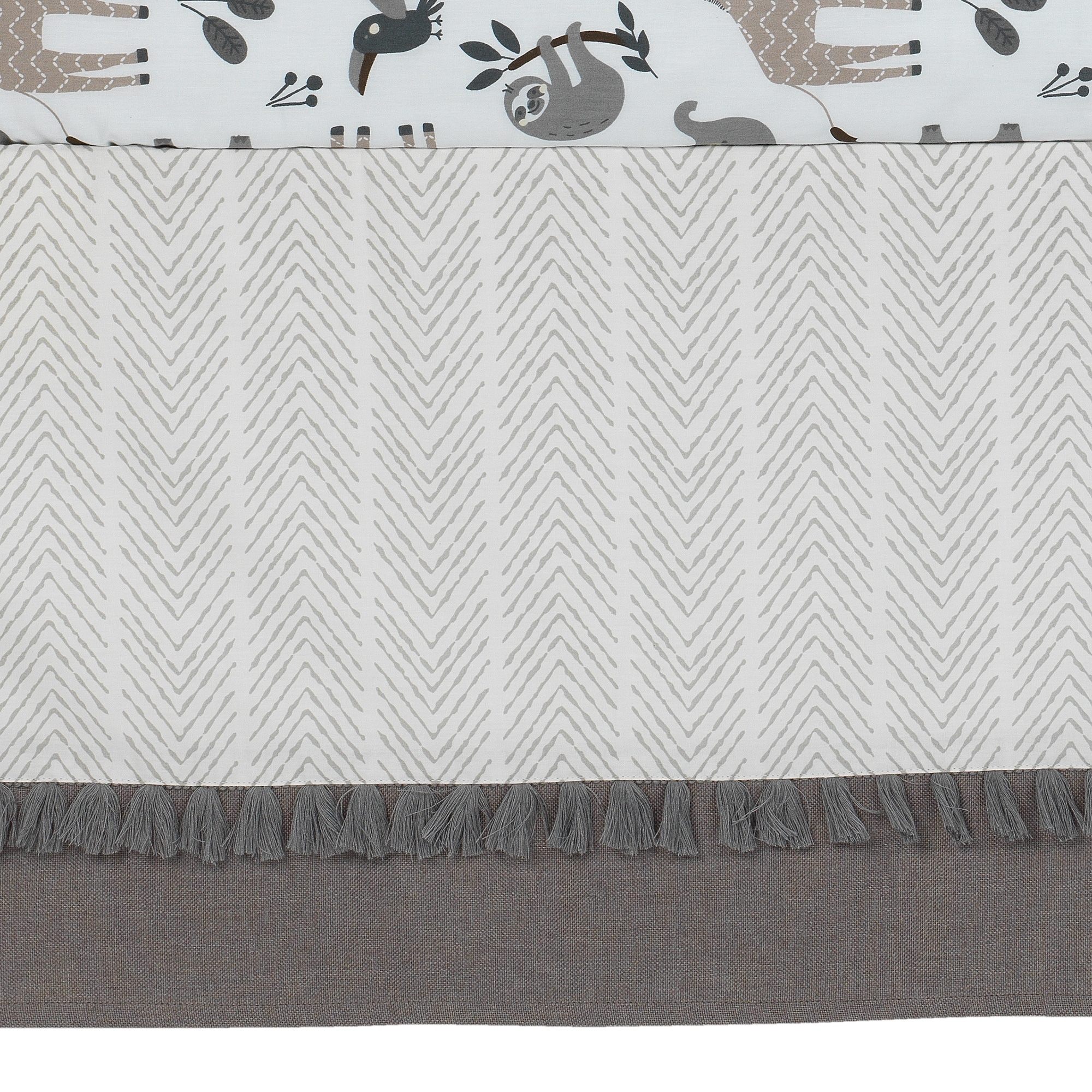 taupe crib skirt