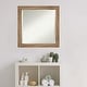 preview thumbnail 13 of 35, Beveled Wood Bathroom Wall Mirror - Owl Brown Narrow Frame