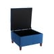 preview thumbnail 6 of 12, Porthos Home Janis Velvet Square Storage Ottoman with Rubberwood Legs