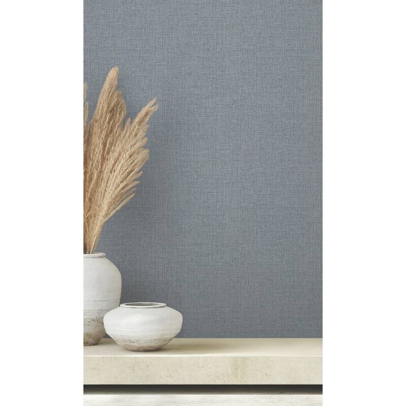 Clarkson Sky Blue Woven Wallpaper