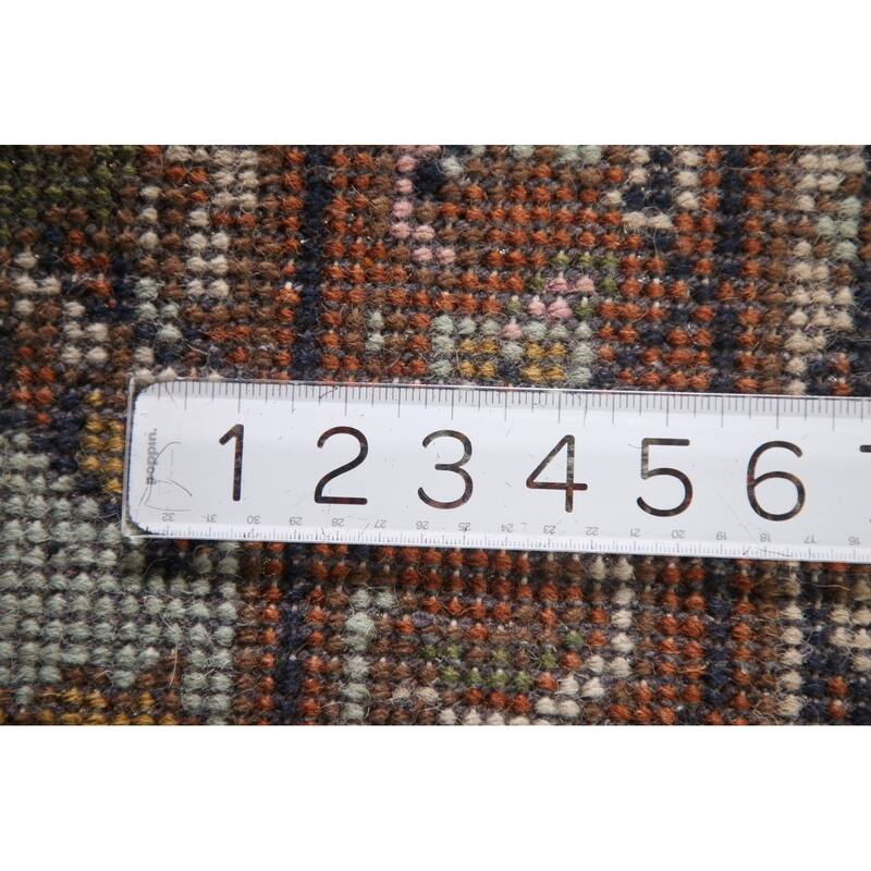 Light Blue Floral Oushak Oriental Accent Rug Handmade Wool Carpet - 3'0"x 4'11"