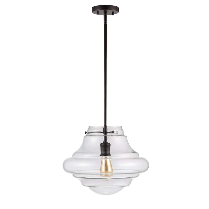 SAFAVIEH Lighting Kyrah Oil Rubbed Bronze Led Adjustable Pendant - 15" W x 15" L x 20.5-50.5" H
