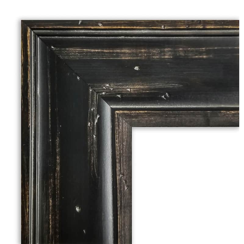 Amanti Art Rustic Pine Black Framed Dry Erase Magnetic Board