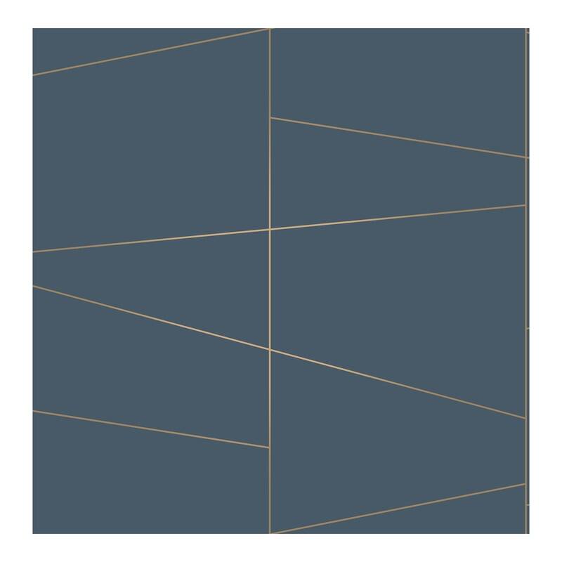 Brewster Fairmont Blue Deco Fracture Wallpaper - 20.5 x 396 x 0.025