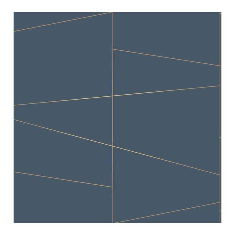 Brewster Fairmont Blue Deco Fracture Wallpaper - 20.5 x 396 x 0.025