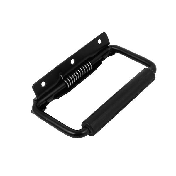 Cabinet Metal 90 Degree Spring Loaded Folding Pull Handle Grip Black ...