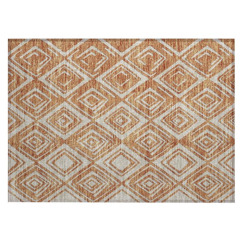Machine Washable Indoor/ Outdoor Chantille Contemporary Diamonds Rug