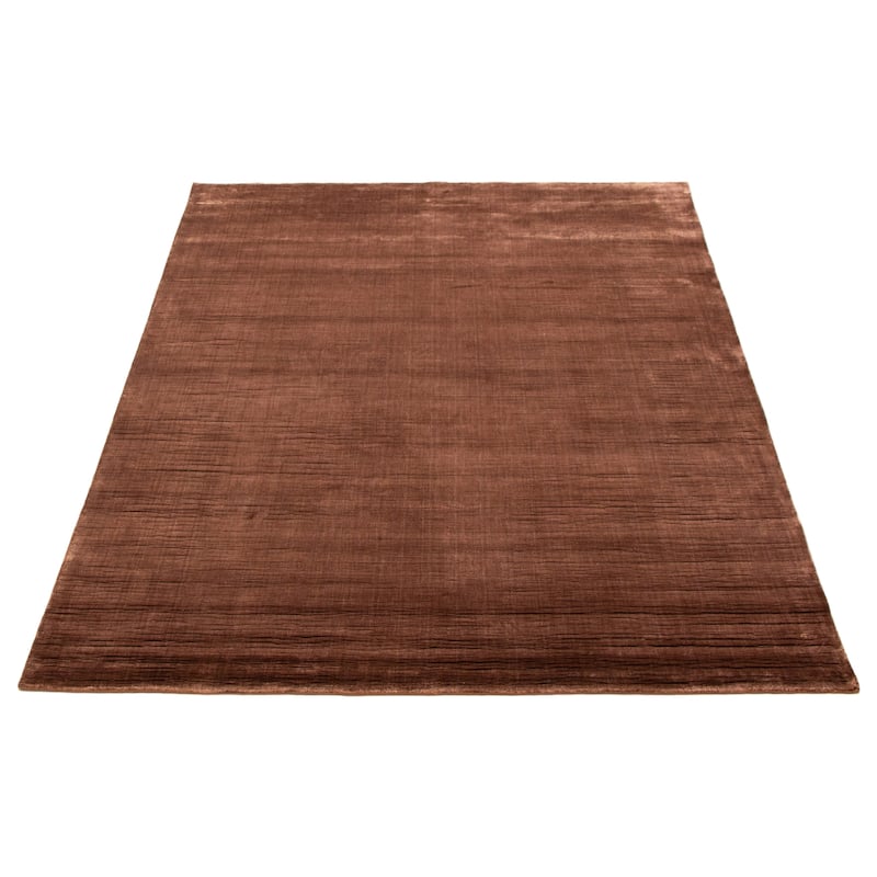 ECARPETGALLERY Hand Loomed Kashkuli Gabbeh Brown Viscose Rug - 5'7 x 7'7