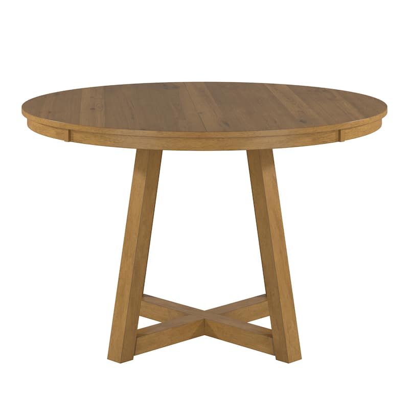Harstad 47" Wood Finish Fixed Top Round Dining Set by iNSPIRE Q Modern
