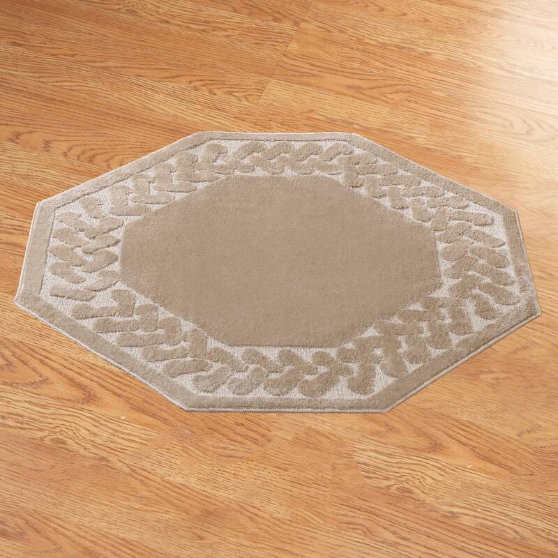 Herringbone Trim Skid-Resistant Backing Accent Rugs