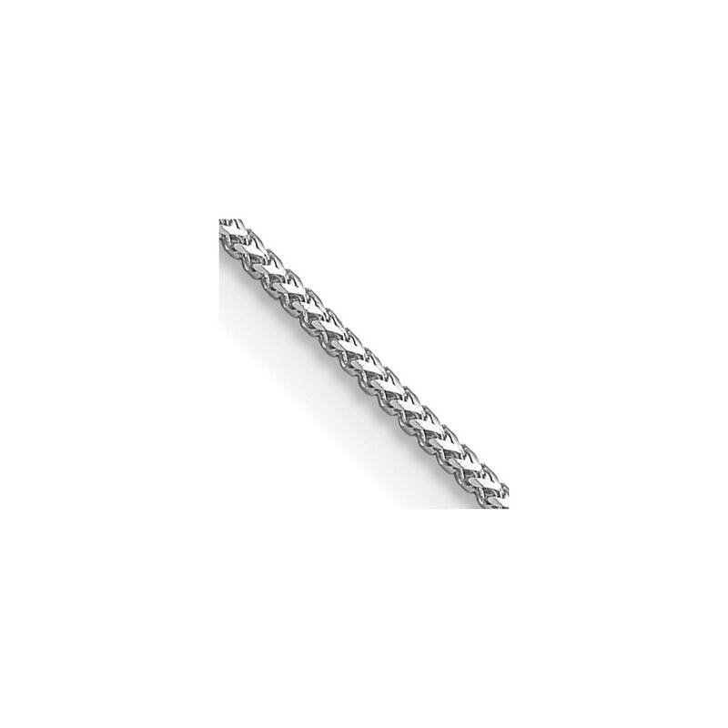 Curata 14k White Gold Solid 0.9mm Franco Chain Necklace (Lobster-claw) Options: 16 18 20 24