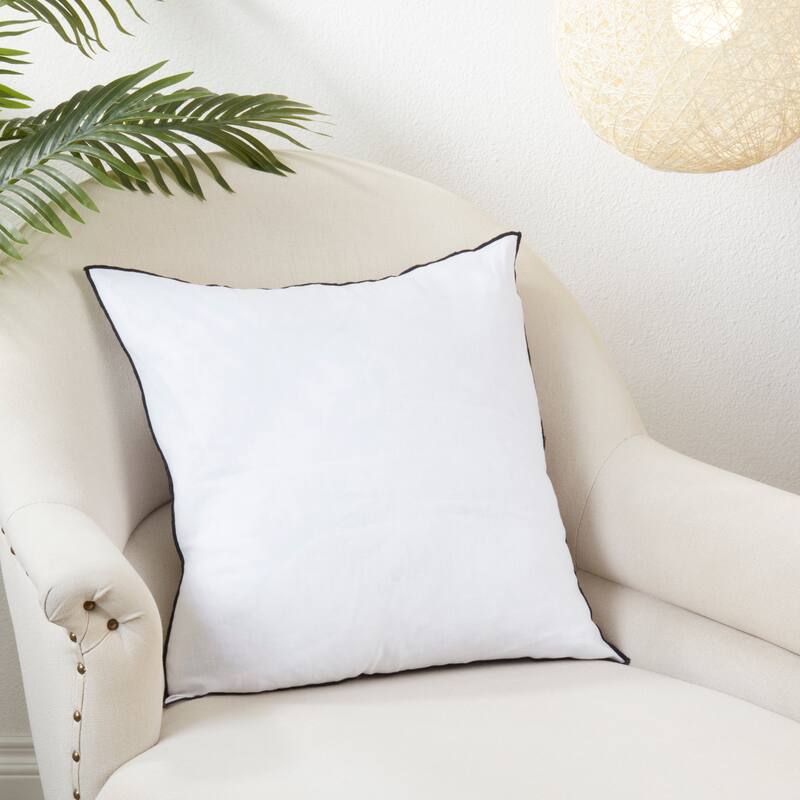 Stonewashed Stitched Edge Throw Pillow