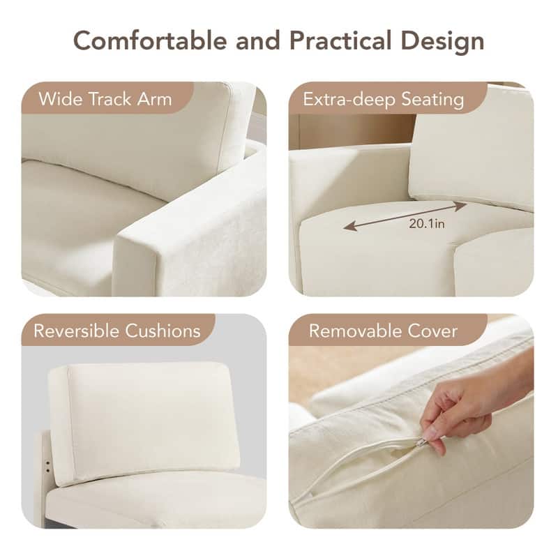 Cathy Oversized Modular Sectional Sofa Cloud Couch for living room