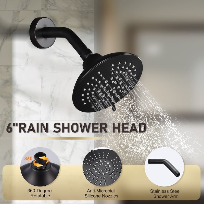 WOWOW Single Handle 5-Spray Shower Faucet with Valve