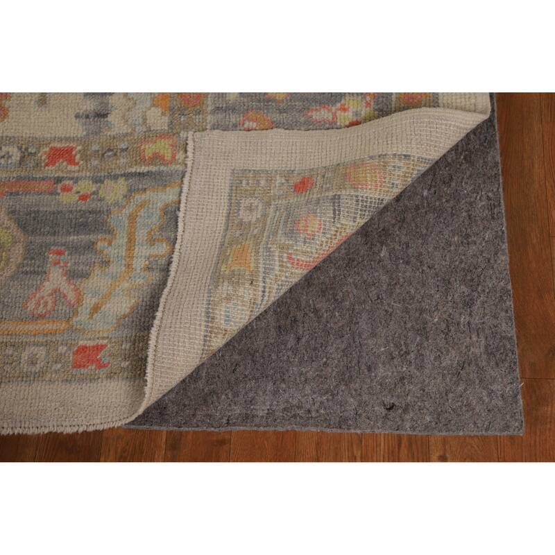 Hand Knotted Oriental 100% Wool Carpet Transitional All-Over Beige & Ivories Oushak Area Rug - 10' 0'' X 7' 11''