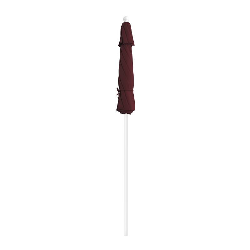 California Umbrella 7.5' Venture Series Patio Umbrella, White Aluminum Pole Fiberglass Ribs Push Lift, Pacifica Pacific Blue