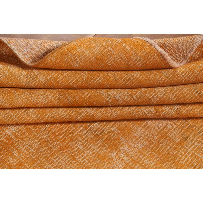 Over-Dyed Sparta Turkish Vintage Area Rug Hand-Knotted Wool Carpet - 7'0" x 9'9"