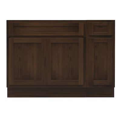 Vanity Art 42" Oak Freestanding Bathroom Vanity Cabinet without Top