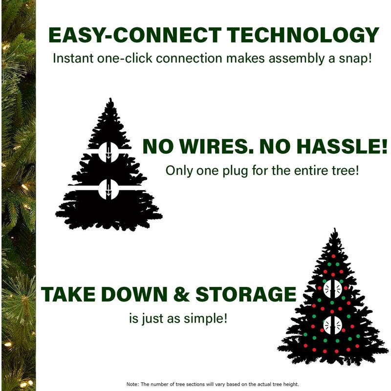 Fraser Hill Farm 9 Ft. Pine Slim Artificial Christmas Tree, Lighting