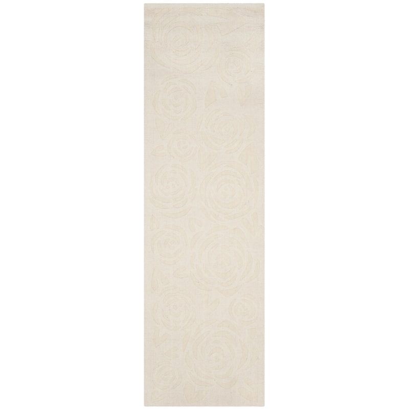 Martha Stewart by SAFAVIEH, Block Print Rose Handmade Wool Area Rug