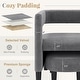preview thumbnail 5 of 8, Costway Comfy Accent Armchair with Footrest Upholstered Velvet Barrel - See Details