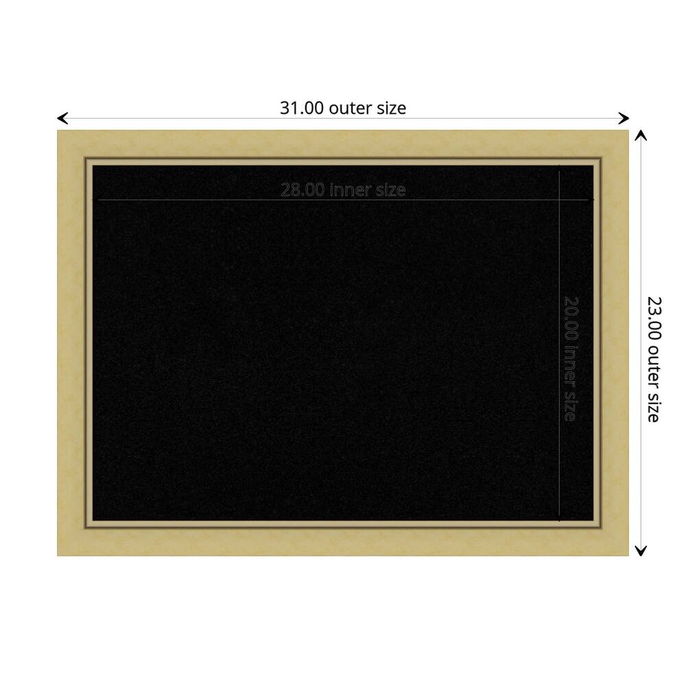 Landon Gold Narrow Framed Black Corkboard Bulletin Board