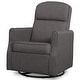 preview thumbnail 9 of 9, Delta Children Blair Slim Nursery Glider Swivel Rocker Chair Charcoal
