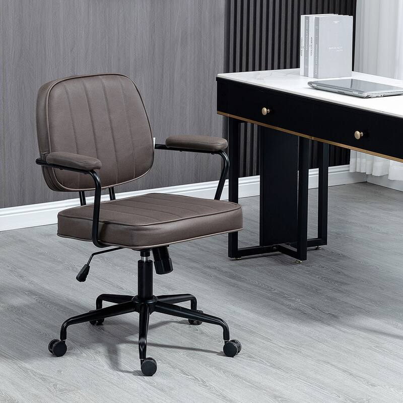 Modern Adjustable Home Office Chair with Tilt Control, Rolling Wheels, and Comfortable Padded Seat