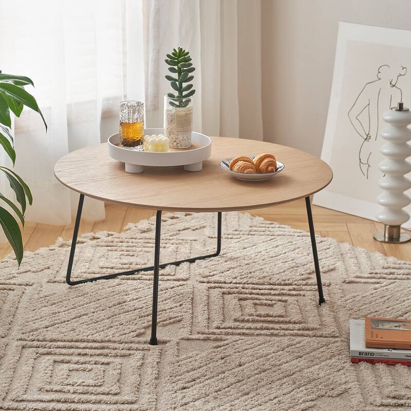 American Minimalist Modern Small Apartment Coffee Table Ins Internet Celebrity Sofa Designer Round Bedroom Coffee Table