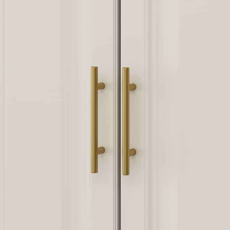 FUFU&GAGA Large Armoire Combo Wardrobes Closet Storage Cabinet White