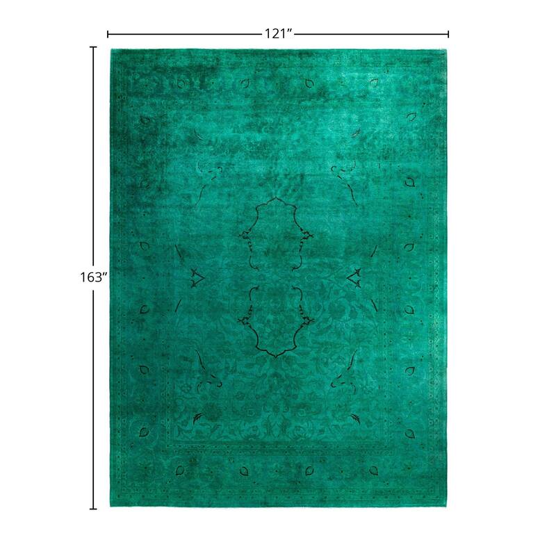 Contemporary Overdyed Wool Hand Knotted Area Rug - 10' 1" x 13' 7"