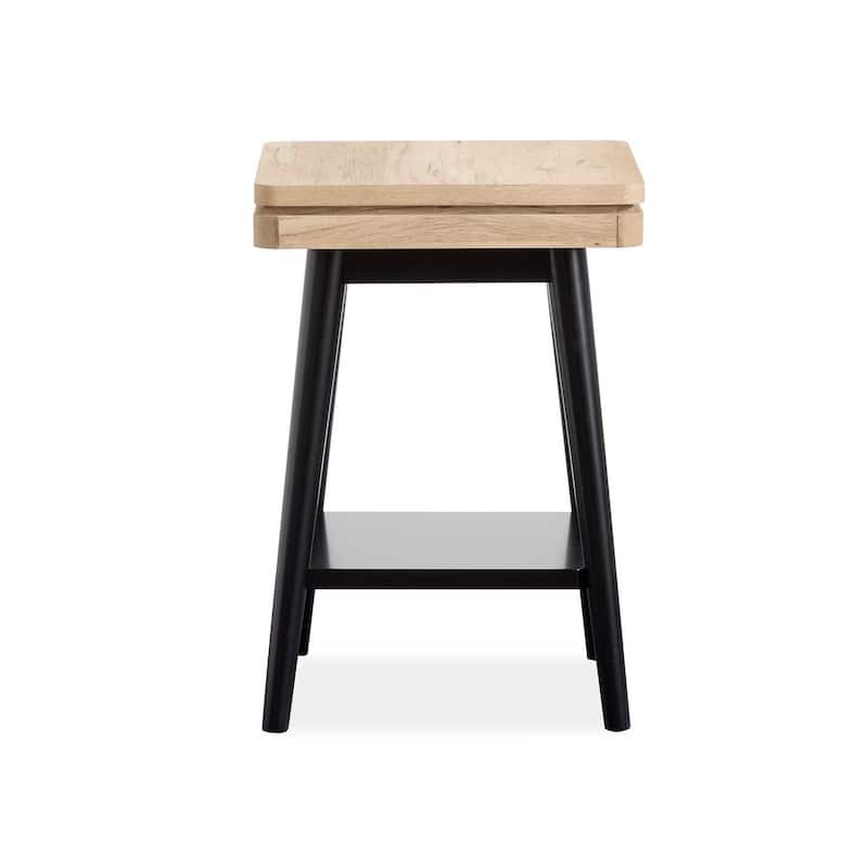 Magnussen Home Fletcher Driftwood Square Accent Table - 18''W x 18''D x 26''H