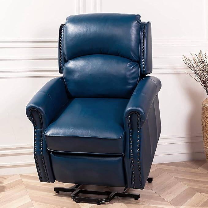 Bonded Leather Lift Chairs Power Recline Massage Chairs w/USB Port Loose Back Recliners w/Side