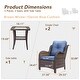 preview thumbnail 48 of 91, Outdoor Patio Furniture Set Brown Wicker Patio Conversation Seating Sets